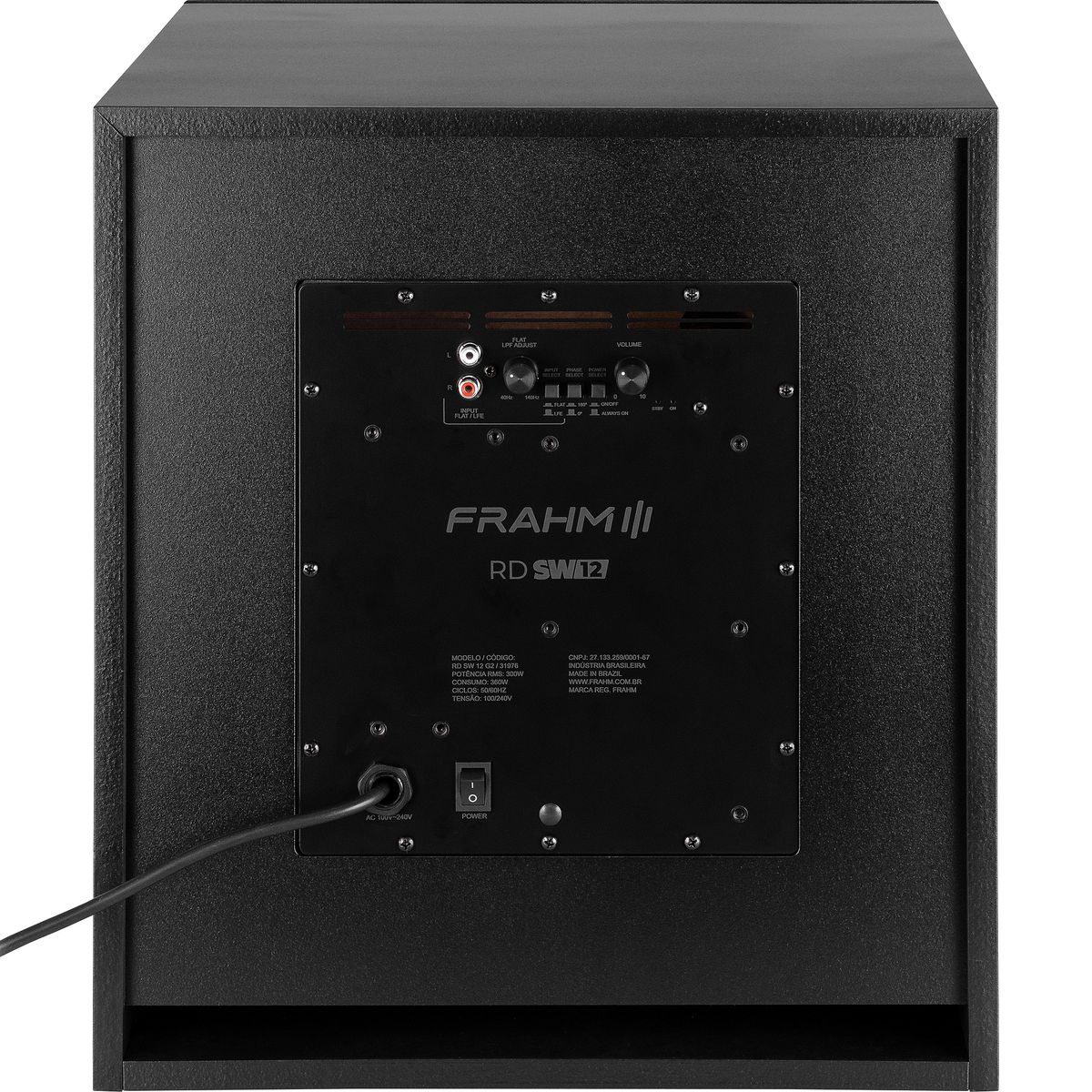 Subwoofer Ativo 12 Polegadas 300W Rms RD SW12 G2 Preto - Frahm-4